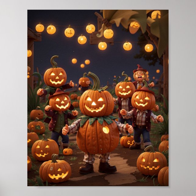 "Harvesting Halloween: Pumpkin Poster" Poster (Framsidan)