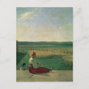 Harvesting in Summer, 1820 s Vykort