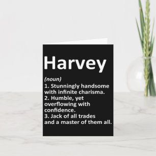 Harvey Definition Personlig Namn Funny Birthday Kort