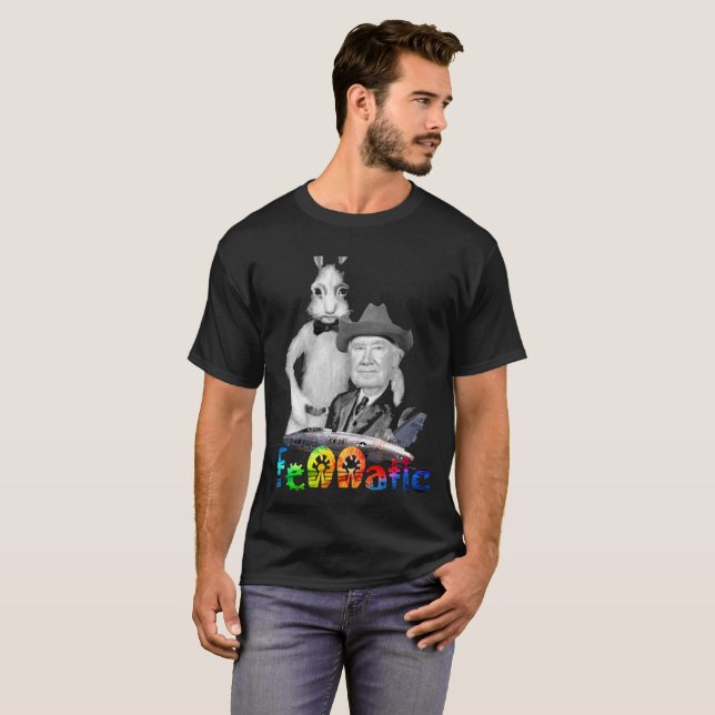 Harvey Fenn Fennatic dubbelsidig regnbågeskjorta Tee Shirt (Hel framsida)