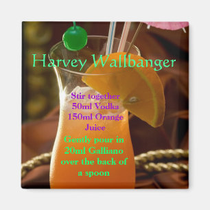 Harvey Wallbanger coctailmagnet Magnet