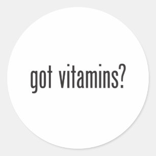 harvitaminer runt klistermärke