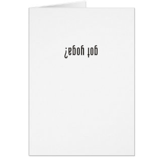 haryoga? (uppochnervänt) hälsningskort