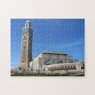 Hasan II-moskén i Casablanca, Marocko. Pussel