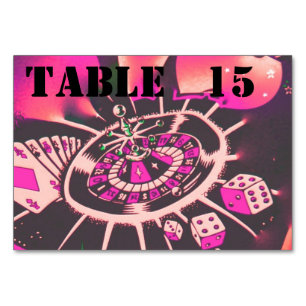 Hasardspel för kasino Theme Dice Cards Bordsnummer
