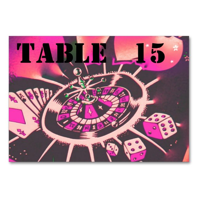 Hasardspel för kasino Theme Dice Cards Bordsnummer (Framsidan)