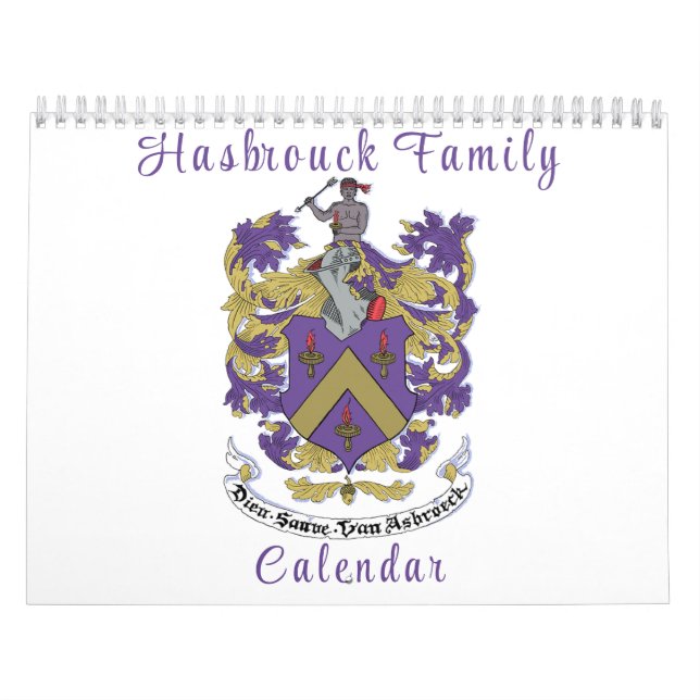 Hasbrouck Familj Vägkalender Kalender (Omslag)