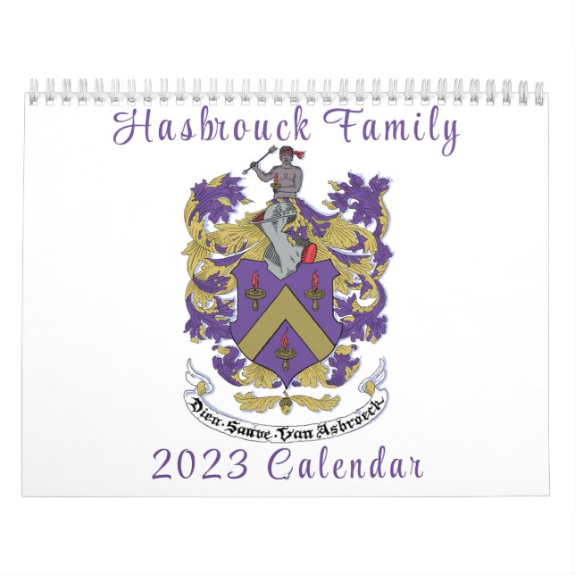 Hasbrouck Family Wall Kalender 2023 (Omslag)