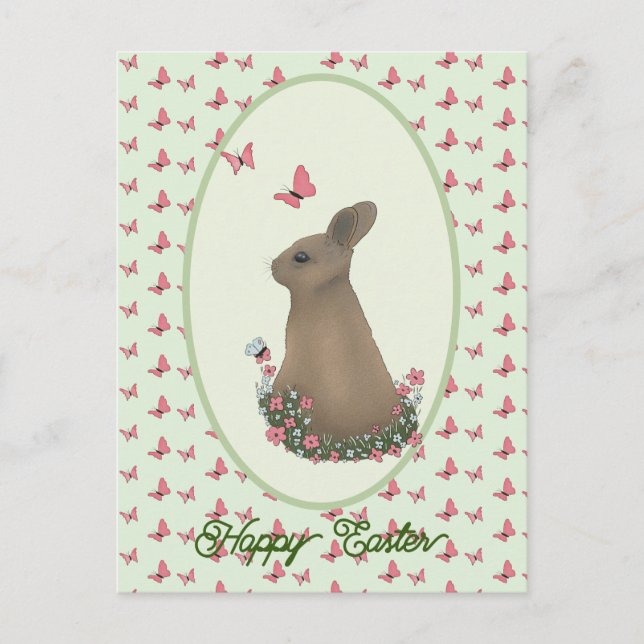 Hase auf der Wiese Postkarte Vykort (Framsida)