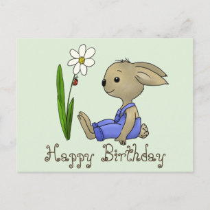 Hase und Blume Vykort