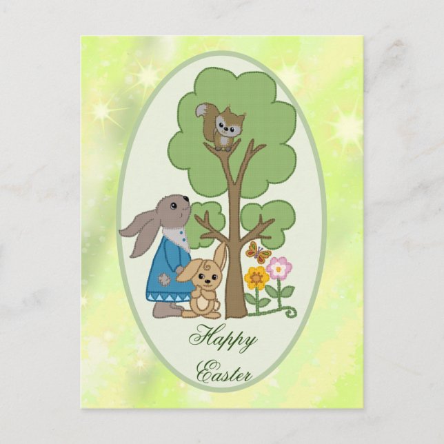 Hase und Eichhörnchen  Vykort (Framsida)