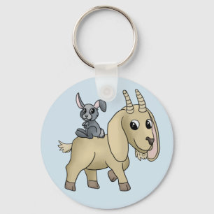Hase und Ziege Nyckelring
