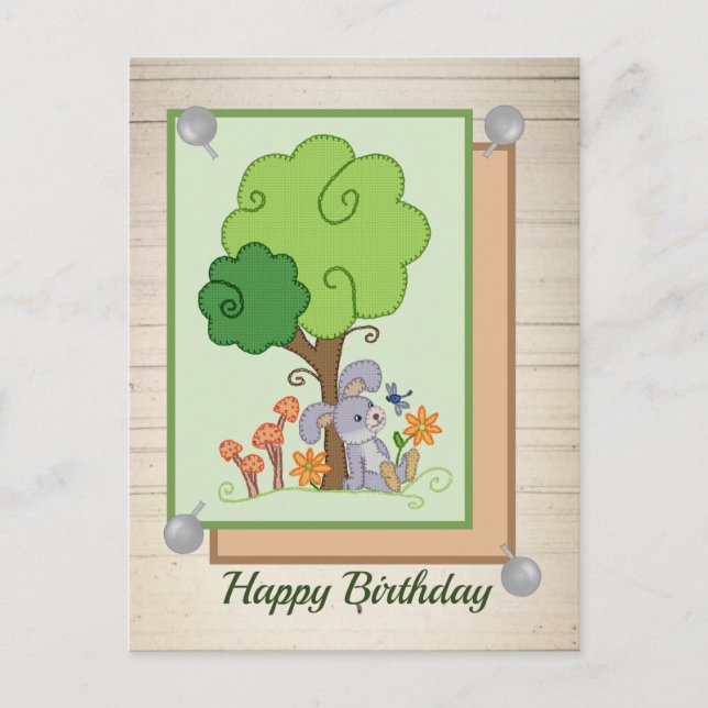 Hase unterm Baum Vykort (Framsida)