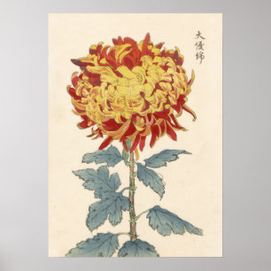 Hasegawa Chrysanthemum Wood Block Skriv ut nr 121 Poster