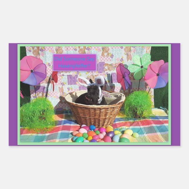 Hasenpfeffer? Rektangulärt Klistermärke (Framsida)