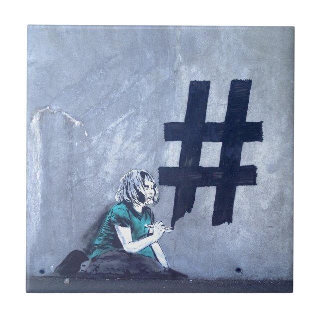 Hash märkre Graffiti Kakelplatta (Framsidan)
