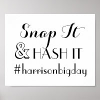 Hash Märkre Photo Bröllop Script Sign
