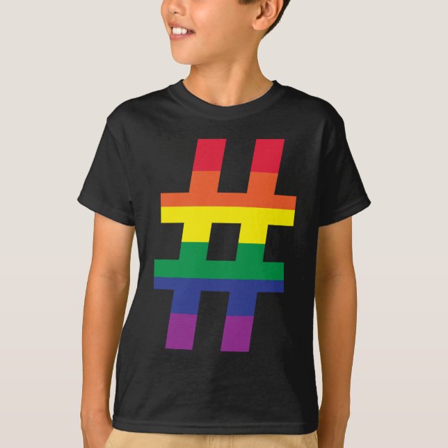 Hash Märkre Rainbow Flagga T-shirt (Framsida)