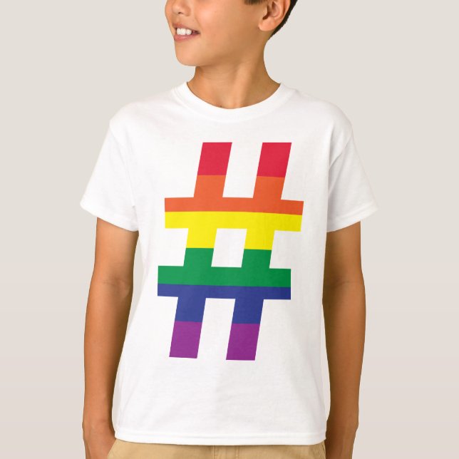 Hash Märkre Rainbow Flagga Tee Shirt (Framsida)