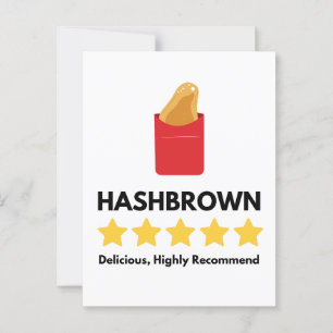 Hashbrun snabbmatpotatis älskare vykort