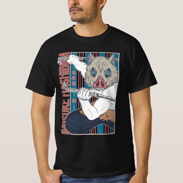 Hashibira Inosuke draw tecknad T Shirt (Framsida)