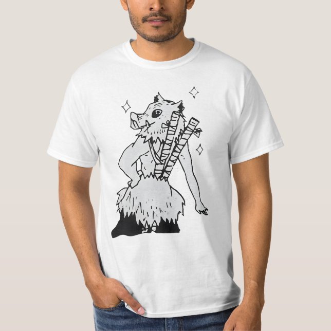 Hashibira Inosuke tecknad T Shirt (Framsida)