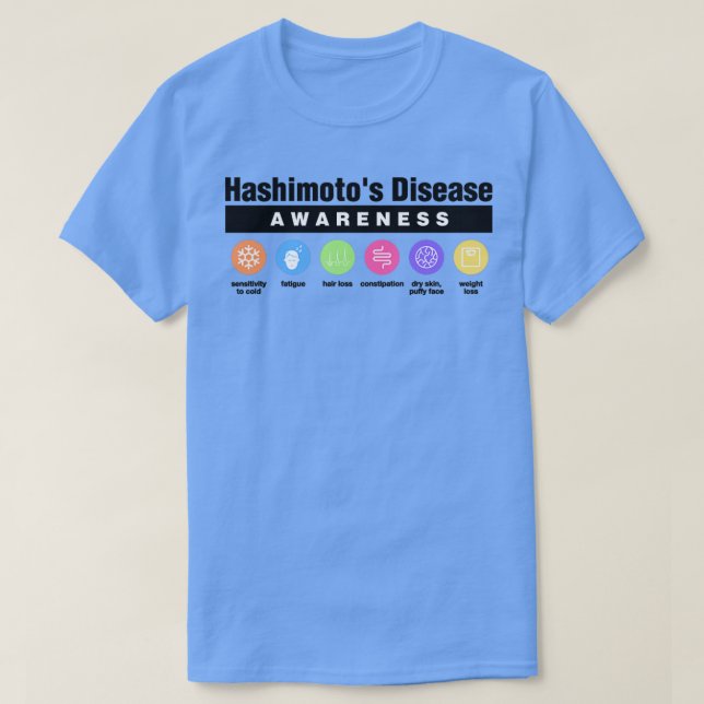 Hashimotos Disease Disability Awareness Symptom T Shirt (Design framsida)