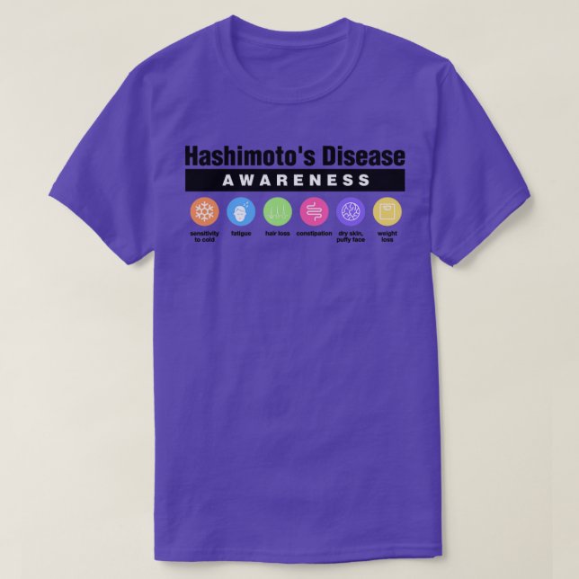 Hashimotos Disease Disability Awareness Symptom T Shirt (Design framsida)