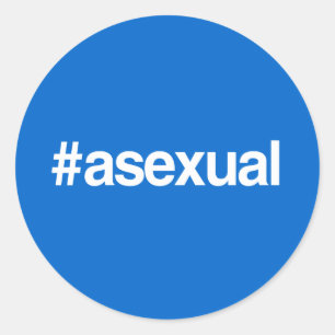 HASHTAG ASEXUELL RUNT KLISTERMÄRKE