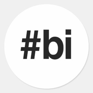 HASHTAG-BI - .PNG RUNT KLISTERMÄRKE