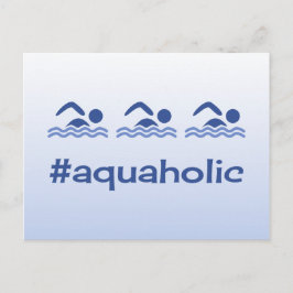 Hashtag blue swimmers roligt vattenhotell vykort