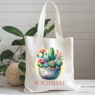 Hashtag Cactuslove Tygkasse