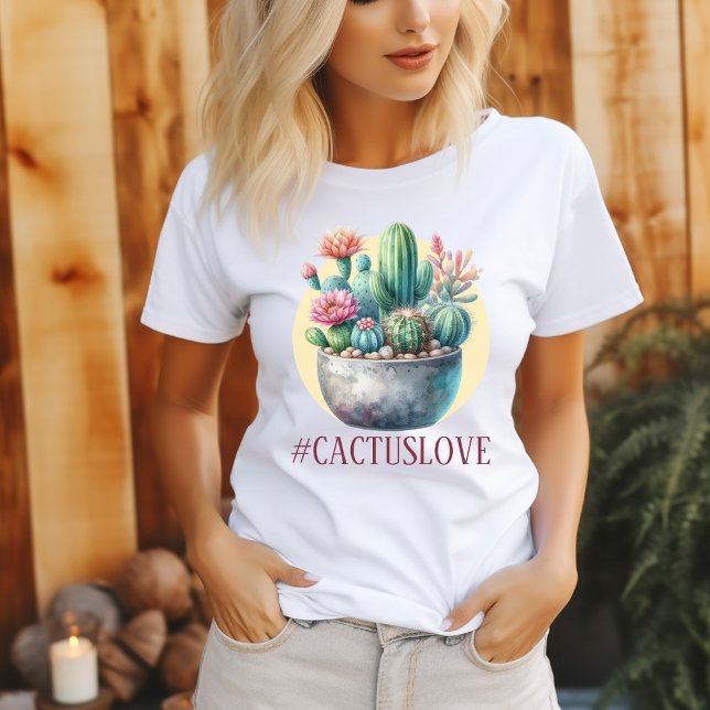 Hashtag Cactuslove Women's T-Shirt (Skapare uppladdad)