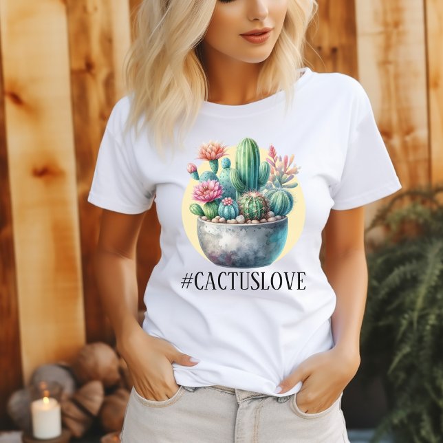 Hashtag Cactuslove Women's T Shirt (Skapare uppladdad)