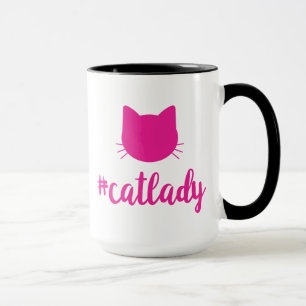 Hashtag Cat Dam Design: #catLady Mugg