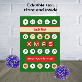 Hashtag christmas add namn computing grönt helgkort