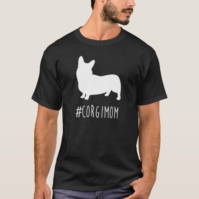 Hashtag Corgi Mamma T Shirt (Framsida)