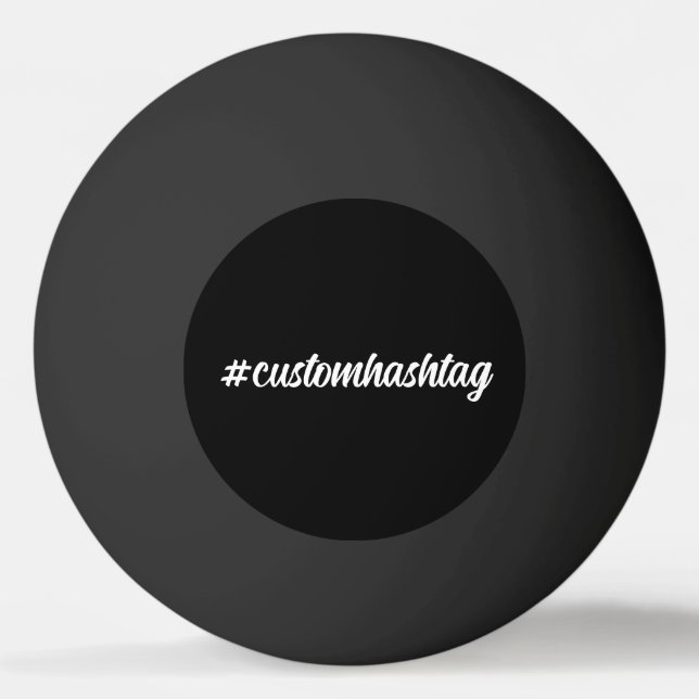 Hashtag Custom Black Script Modern Minimal Style Pingisboll (Framsidan)