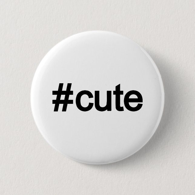 Hashtag # Cute Knapp (Framsida)