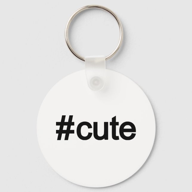 Hashtag # Cute Nyckelring (Framsida)