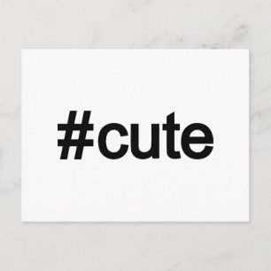 Hashtag # Cute Vykort