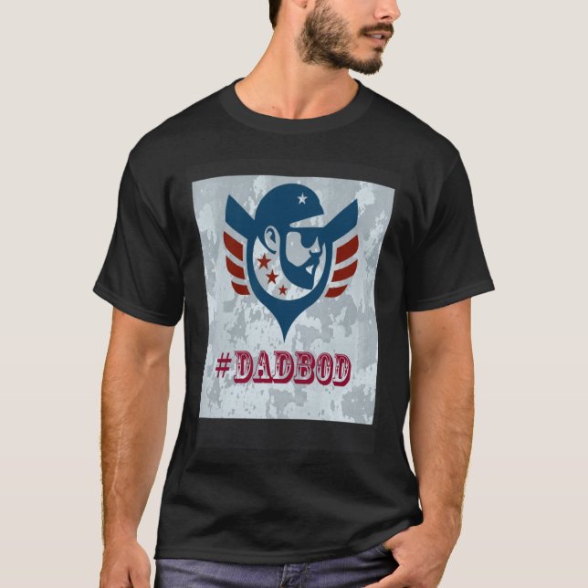 Hashtag Dad Bod T Shirt (Framsida)