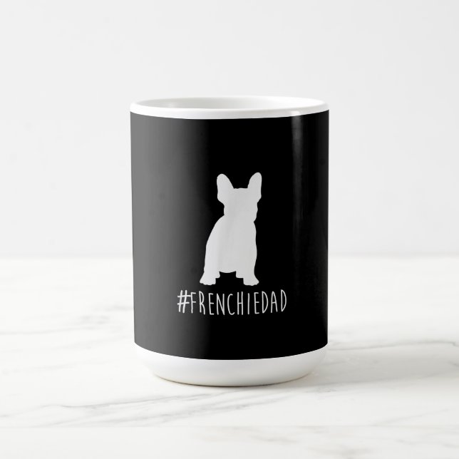 hashtag frenchie pappa | fransk bulldog pappa-gåva kaffemugg (Center)