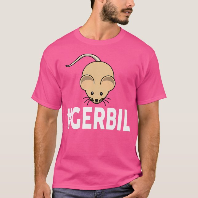 Hashtag Gerbil Funny Gerbil T Shirt (Framsida)