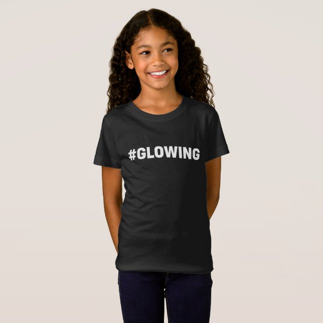 Hashtag Glowing Glow Party Tshirt T-shirt (Hel framsida)