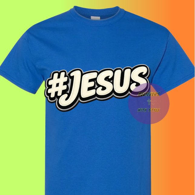 Hashtag - JESUS - Kristna T Shirt (Skapare uppladdad)