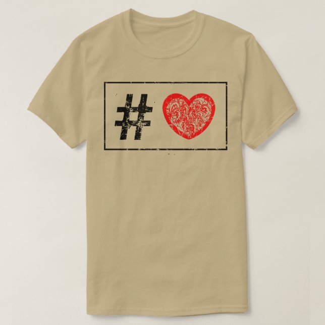 Hashtag Kärlek T Shirt (Design framsida)