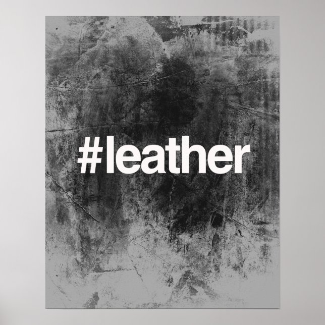 HASHTAG LEATHER POSTER (Framsidan)