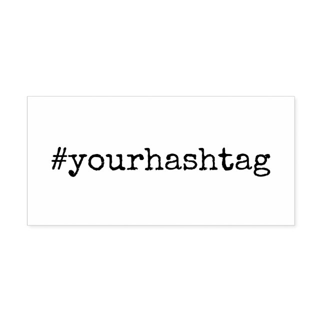 Hashtag | Minsta skrivmaskin social-media Stämpel (Tryck)