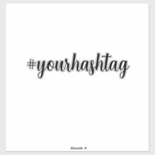 Hashtag #   Modern minimalistisk social media Klistermärken